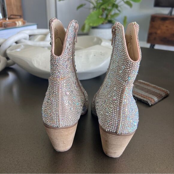 MATISSE Harlow Dazzling Rhinestone Embellished Boots Size 6.5 - Picture 4 of 6